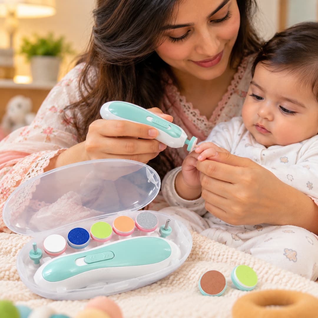 Electric Baby Nail Trimmer Kit – Safe & Gentle Nail Care for Babies