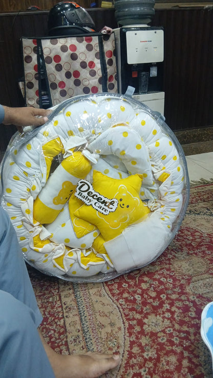Premium 11-Piece Baby Bedding Set with Mosquito Net – Soft & Comfortable Newborn Baby Bed | Teddy