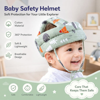 Baby Safety Helmet – Soft Head Protection Cushion Cap for Toddlers | 360° Shock Absorption | Lightweight & Breathable