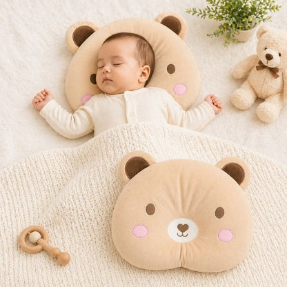 Baby Bear Pillow for Newborns – Soft Head & Neck Support | Cute & Perfect Gift for Babies