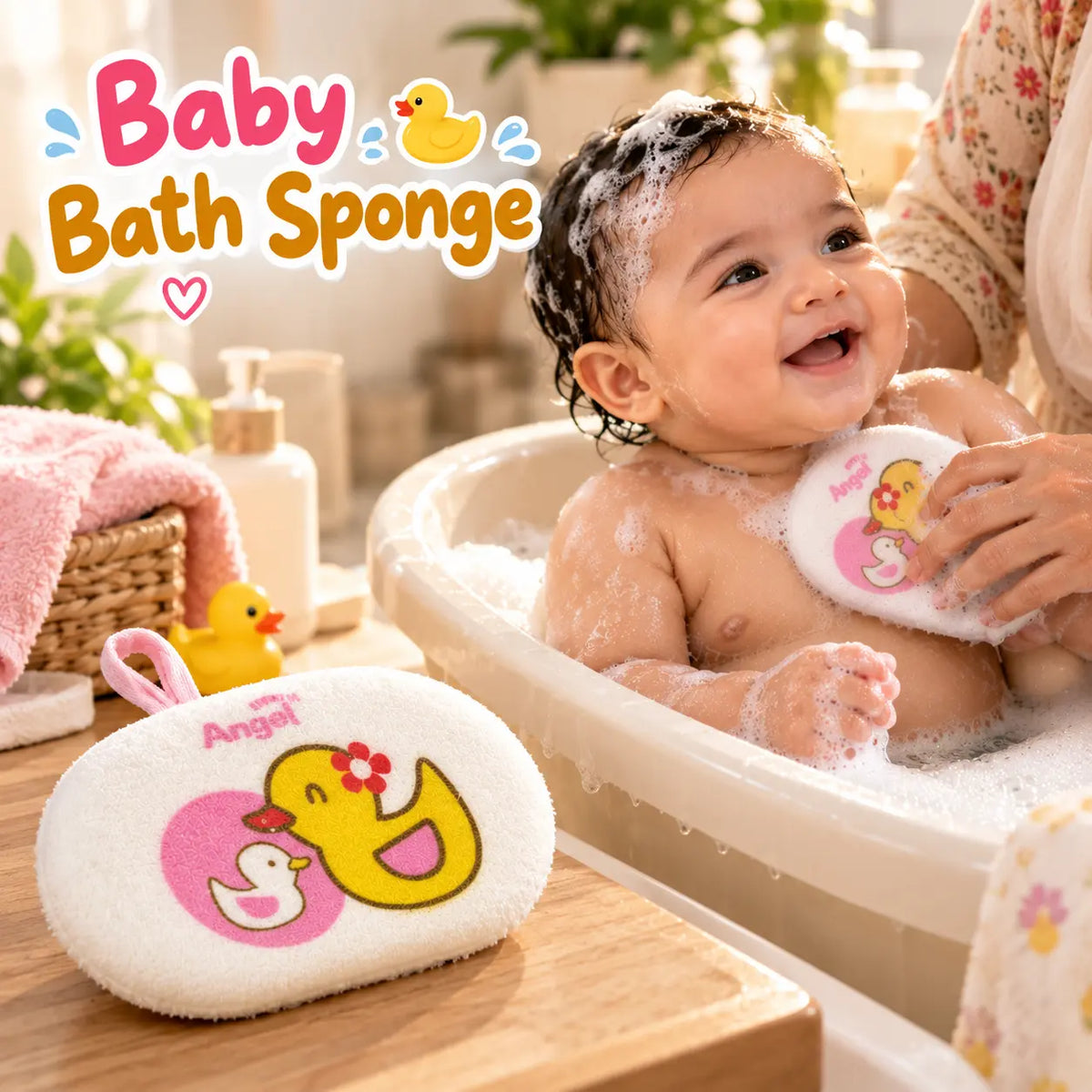Premium Baby Bath Sponge – Ultra-Soft Care for Delicate Baby Skin