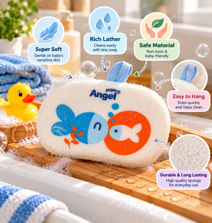 Premium Baby Bath Sponge – Ultra-Soft Care for Delicate Baby Skin