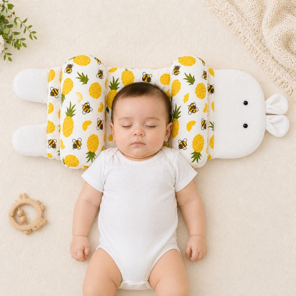 Premium Baby Head Support Pillow Set – Soft, Safe & Breathable