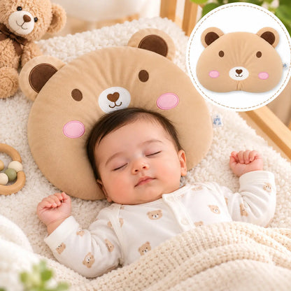 Baby Bear Pillow for Newborns – Soft Head & Neck Support | Cute & Perfect Gift for Babies
