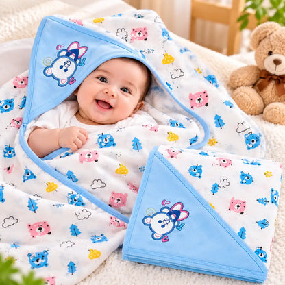 Premium Hooded Baby Wrapping Blanket – Soft, Cozy & Comfortable Baby Wrap