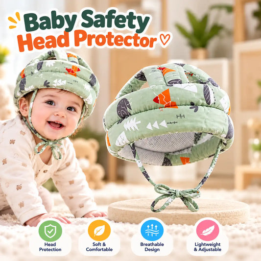 Baby Safety Head Protector – Soft, Breathable & Adjustable Protective Cap
