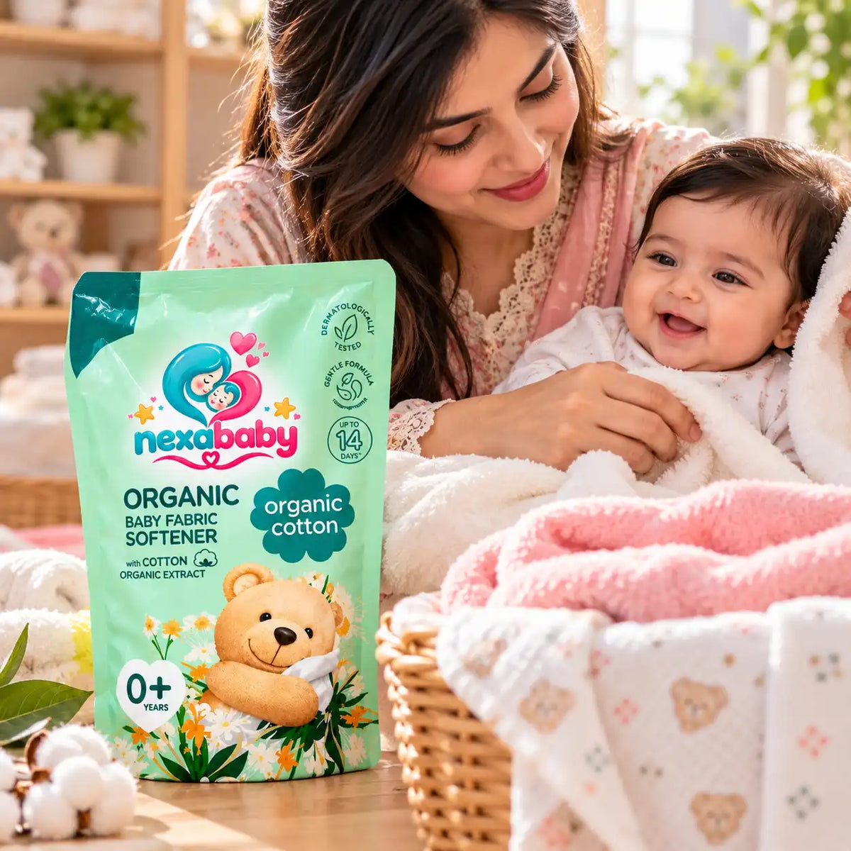 Organic Cotton Baby Fabric Softener – Gentle Care & Long-Lasting Freshness